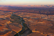 San Juan River and Bears Ears Ears Aerial