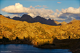 Golden Light Over Lozier Lakes