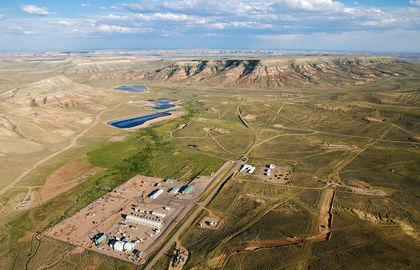 La Barge Oil and Gas Fields Aerial View print