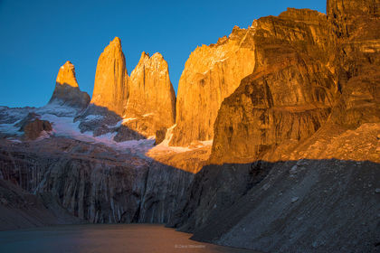 Torres Del Paine Gold print