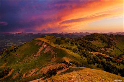 Wyoming Range Stormy Sunset print