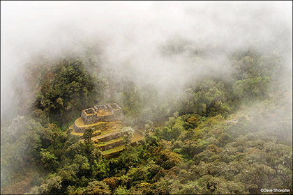 Qonchamarca Ruin Through Mist print