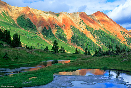 Red Mountain Reflection print