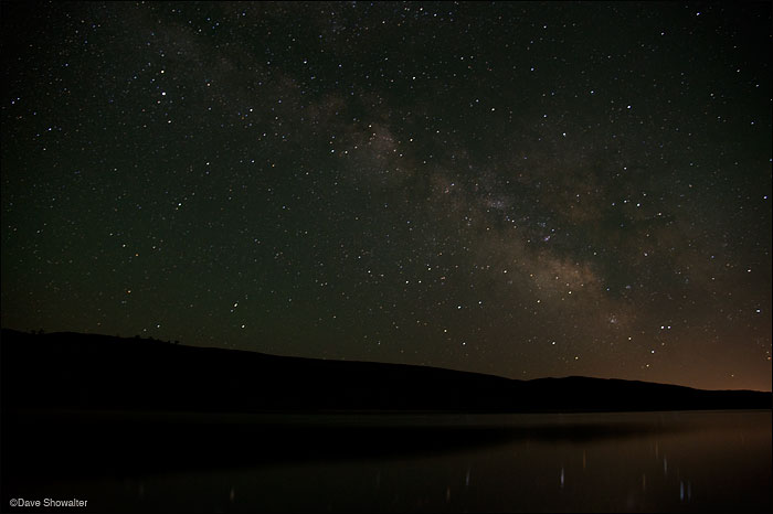 &nbsp;The Milky Way and faint lights of Pinedale over Soda Lake after the Audubon Rockies bioblitz on June 23, 2012.&nbsp;Soda...