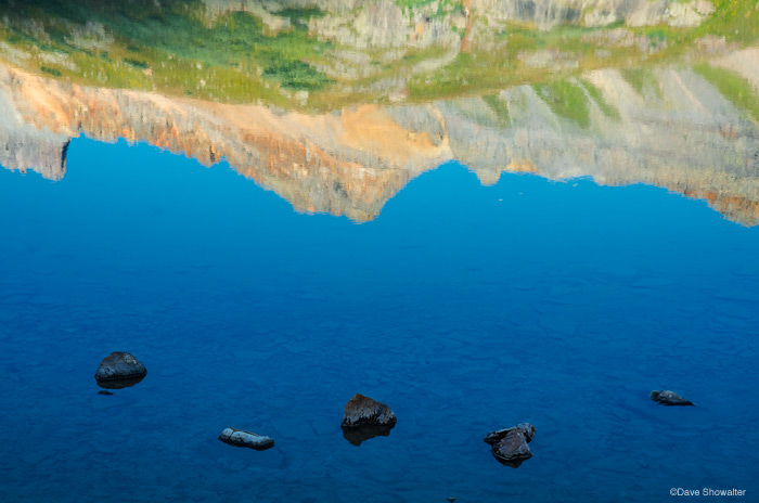 &nbsp;Pilot Knob (13,738') is reflected in the impossibly blue Ice Lake - Ice Lakes Basin.