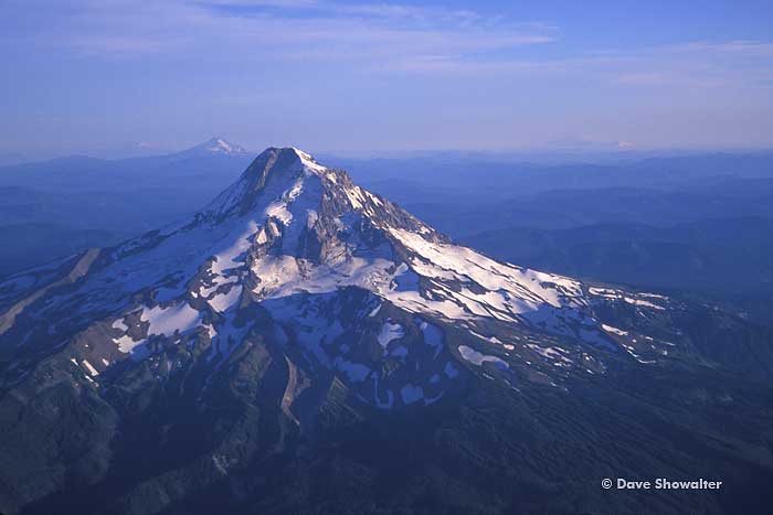 Mount Hood as seen from the air, late afternoon one summer day.&nbsp;