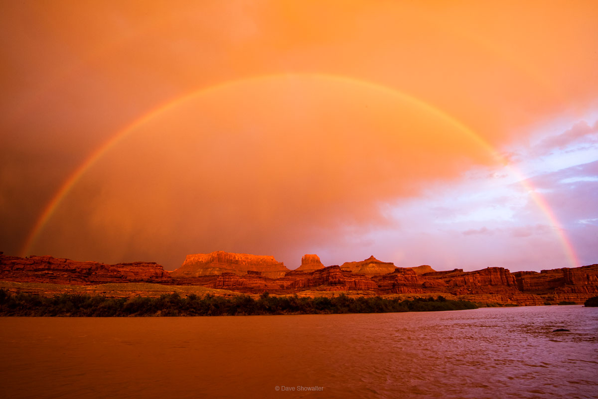 After a pounding rain storm on the first day of our Audubon Rockies raft trip through Cataract Canyon, clouds began to break...