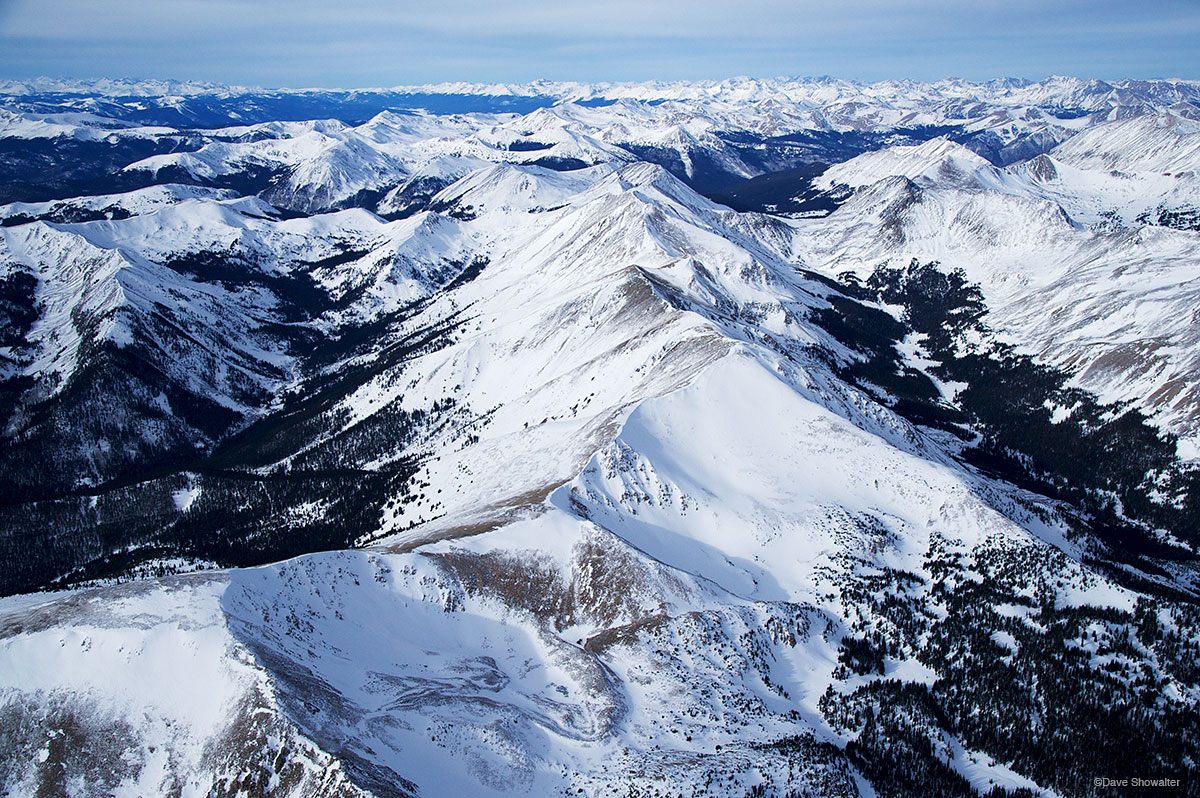 &nbsp;An unbroken view of Rocky Mountain Peaks as far as the eye can see in the sothern Sawatch Range. I made the image while...